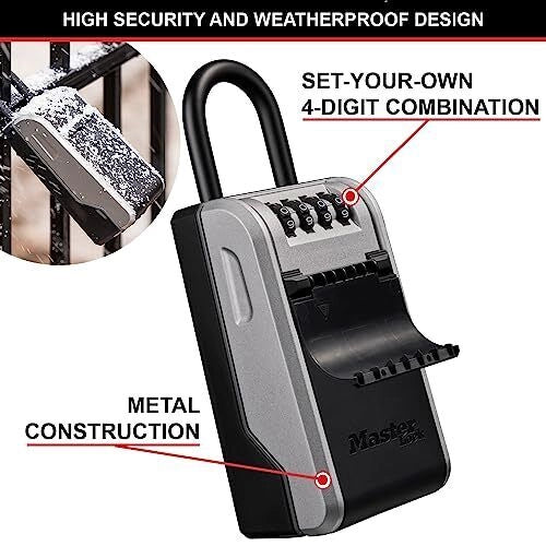 MASTER LOCK 5480EURD armadietto portachiave Acciaio Nero, Grigio