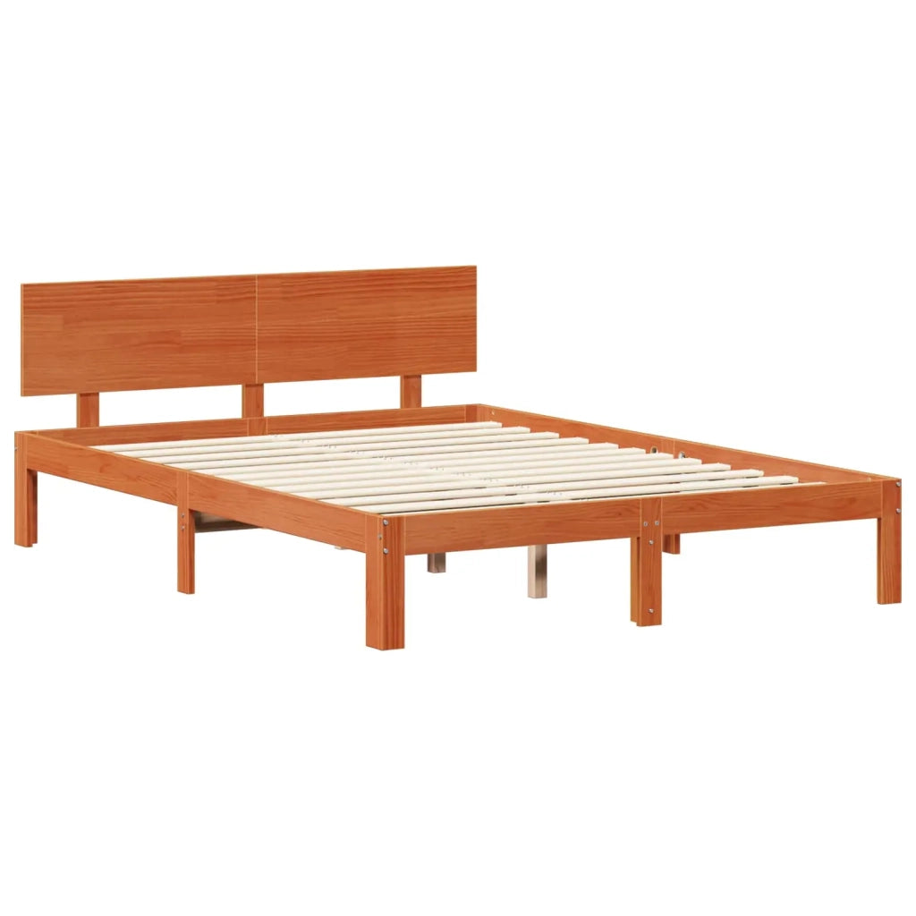Struttura del letto 2 pcs Marrone cerato Legno di Pino Massello 3422704