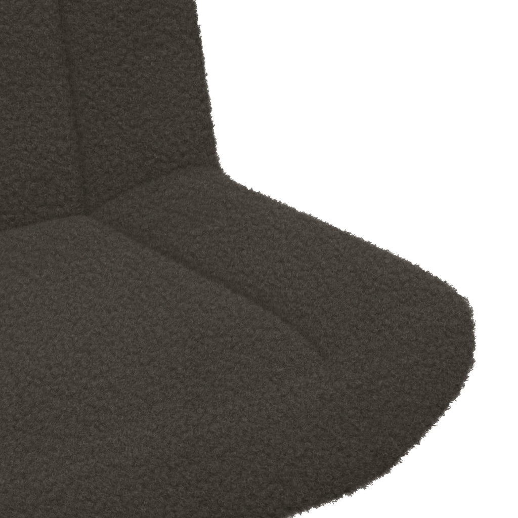 Sedia d'Accent Grigio Scuro Tessuto con Base in Metallo Media
