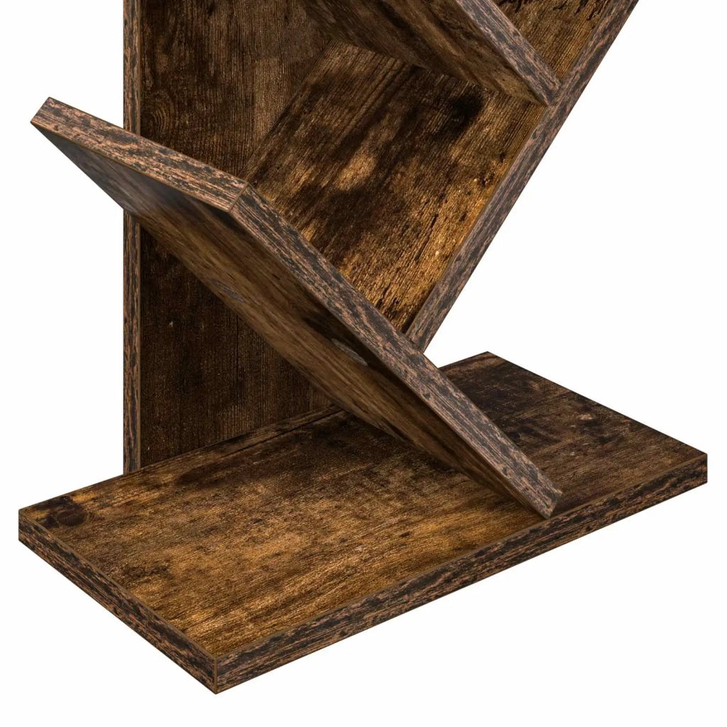 Libreria ad Albero 6 Ripiani 30 x 18 x 100 cm Rovere Fumo 8012376