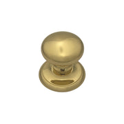 Pomolo fisso per porta SAGUATTI 408/70LB in ottone oro lucido