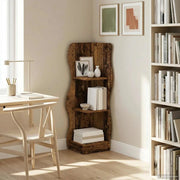 Mensola angolare con lo scaffale Legno antico 34 x 33 x 102 cm 899943