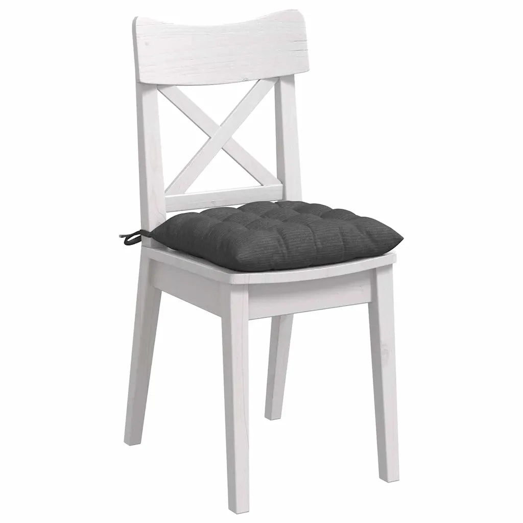 Cuscini per Seduta 4 pz | Cuscini per sedie Grigio scuro 40 x 40 x 6 cm