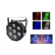 Trade Shop - Faro Rgb Faretto 7 Led Vari Colori Discoteca Sensore Sonoro Luce Colorata -
