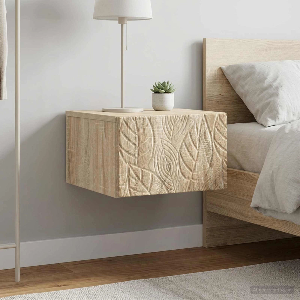 Tavolino da Parete Laterale 2 pz Rovere Sonoma 898770