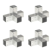 Connettori per Pali a Forma di X 4 pz in Metallo Zincato 71x71 mm cod mxl 77838