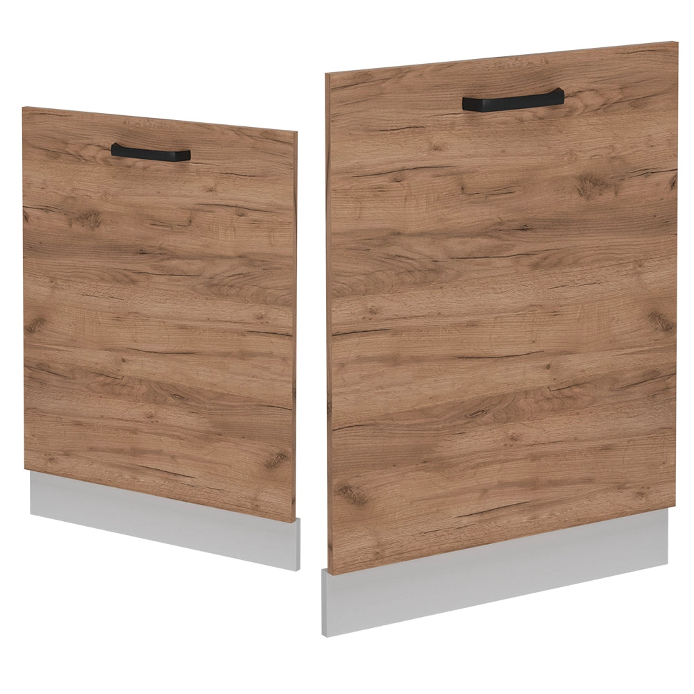Pannello frontale della lavastoviglie R-Line Rovere dorato/Bianco 60 cm senza piano di lavoro Vicco