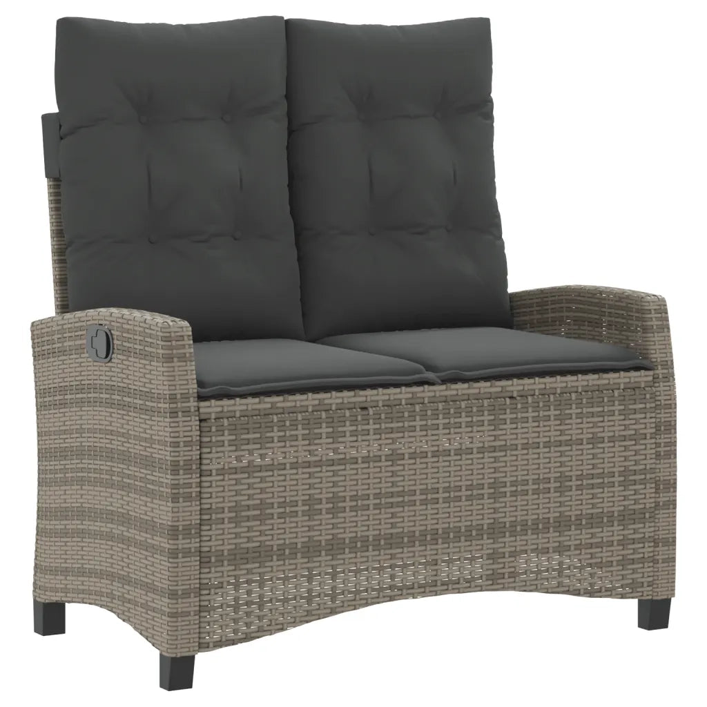 Set da Pranzo da Giardino 4 pz con Cuscini in Polyrattan Grigio 3277404