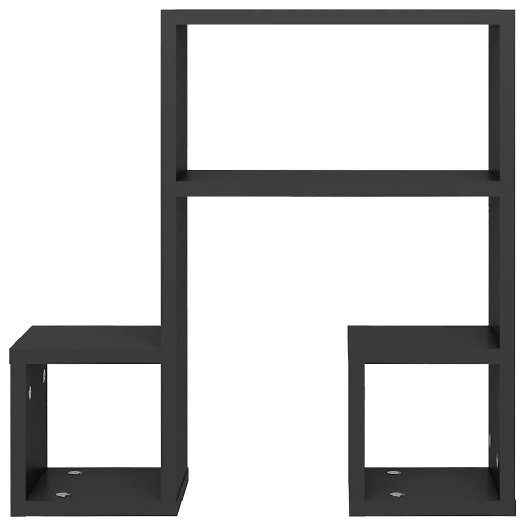 Mensole a Muro 2 pz Grigie 50x15x50 cm in Legno Multistrato 807243