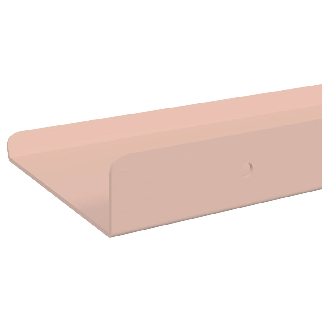Mensola sospesa 2 pcs Rosa 100 x 9 x 2,5 cm Acciaio