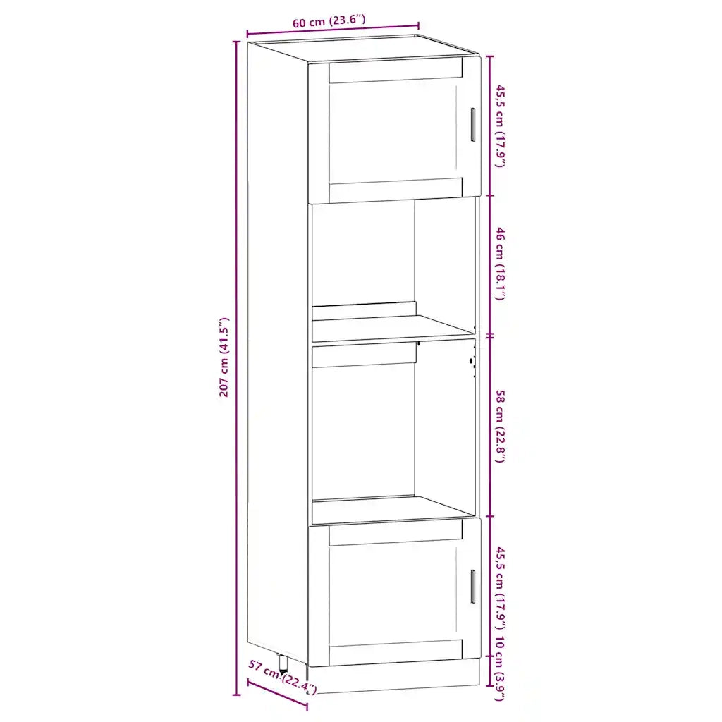 Set Mobili da Cucina 7 pz Porto Rovere Marrone in Truciolato 3314758