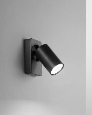 Plafoniera in alluminio colore nero Oddy 5 luci attacco GU10 orientabile  d.6cm