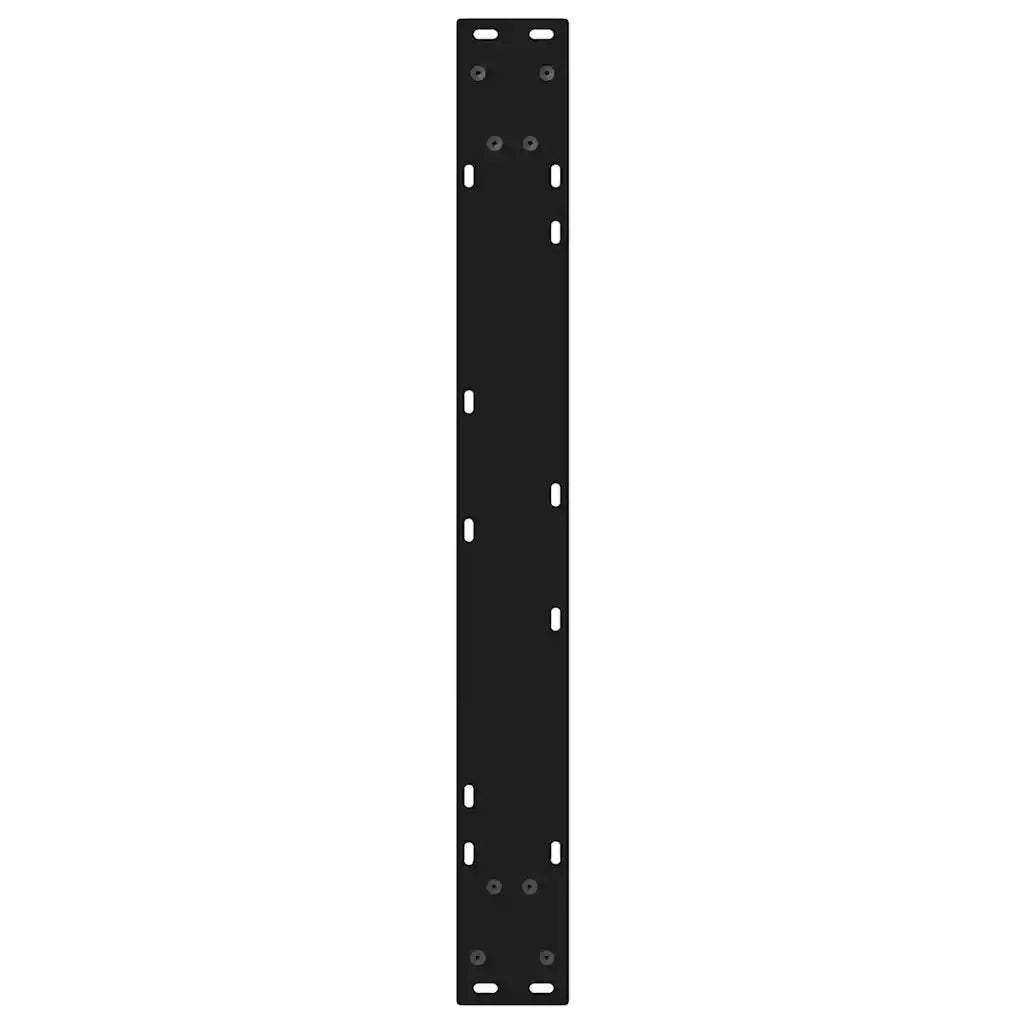 Gambe per tavolo da pranzo 2 pz nere 70x(72-73,3) cm in acciaio 4012724