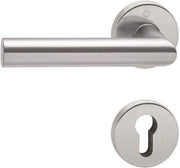 Maniglia di sicurezza in acciaio inossidabile a superficie matte - set di chiusura interna con cilindro profilo - design classico