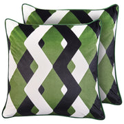 Set di 2 cuscini da esterno con Motivo geometrico Multicolore 45 x 45 cm Accessori da giardino