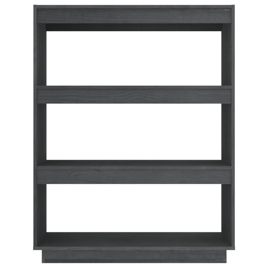 Libreria/Divisorio Grigio 80x35x103 cm Legno Massello di Pino