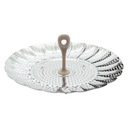 Set di 4 Cestelli Cuocivapore 28 Cm Acciaio Con Piedini E Pomolo In Nylon