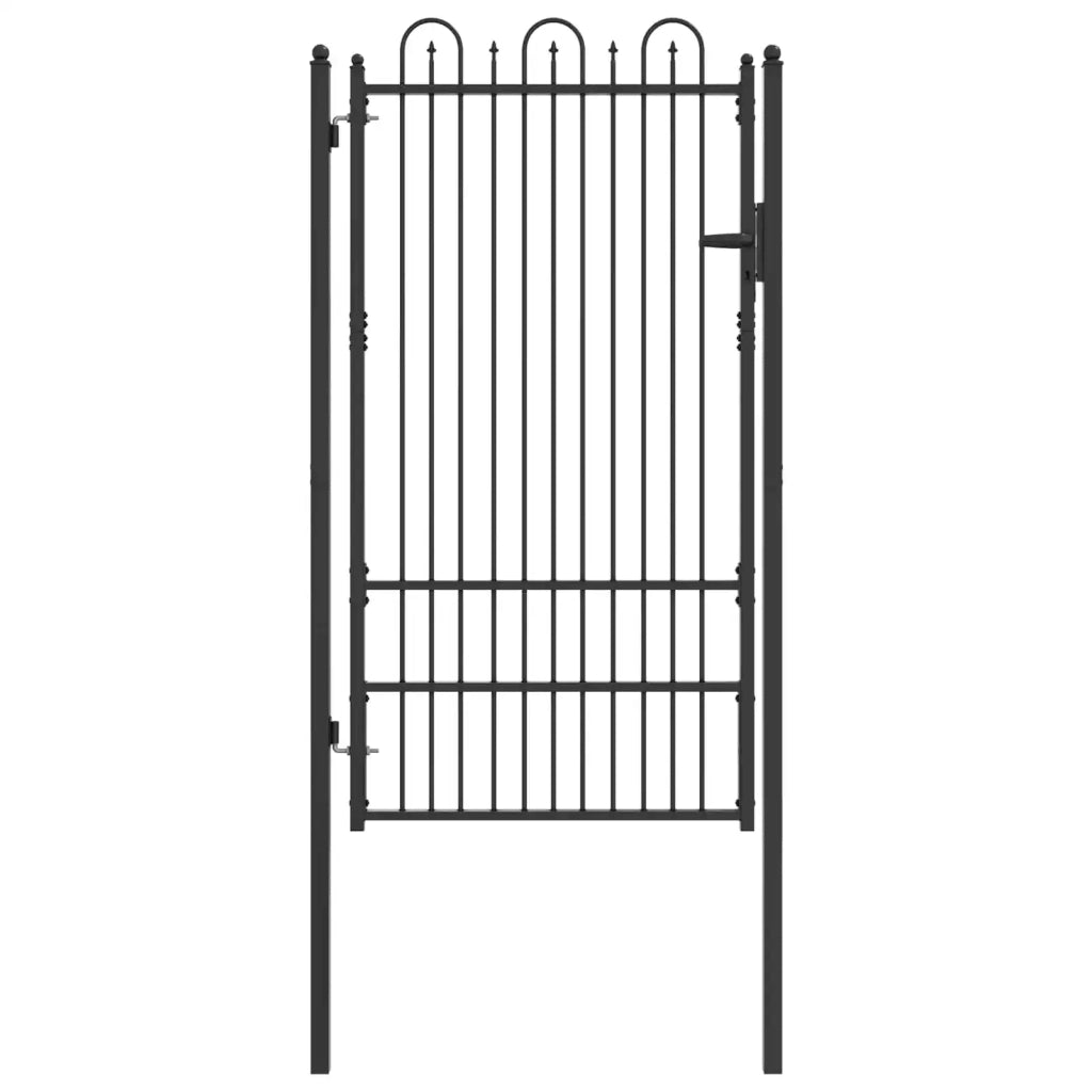 Cancello per recinzione HORST 100 x 175 cm Acciaio Nero