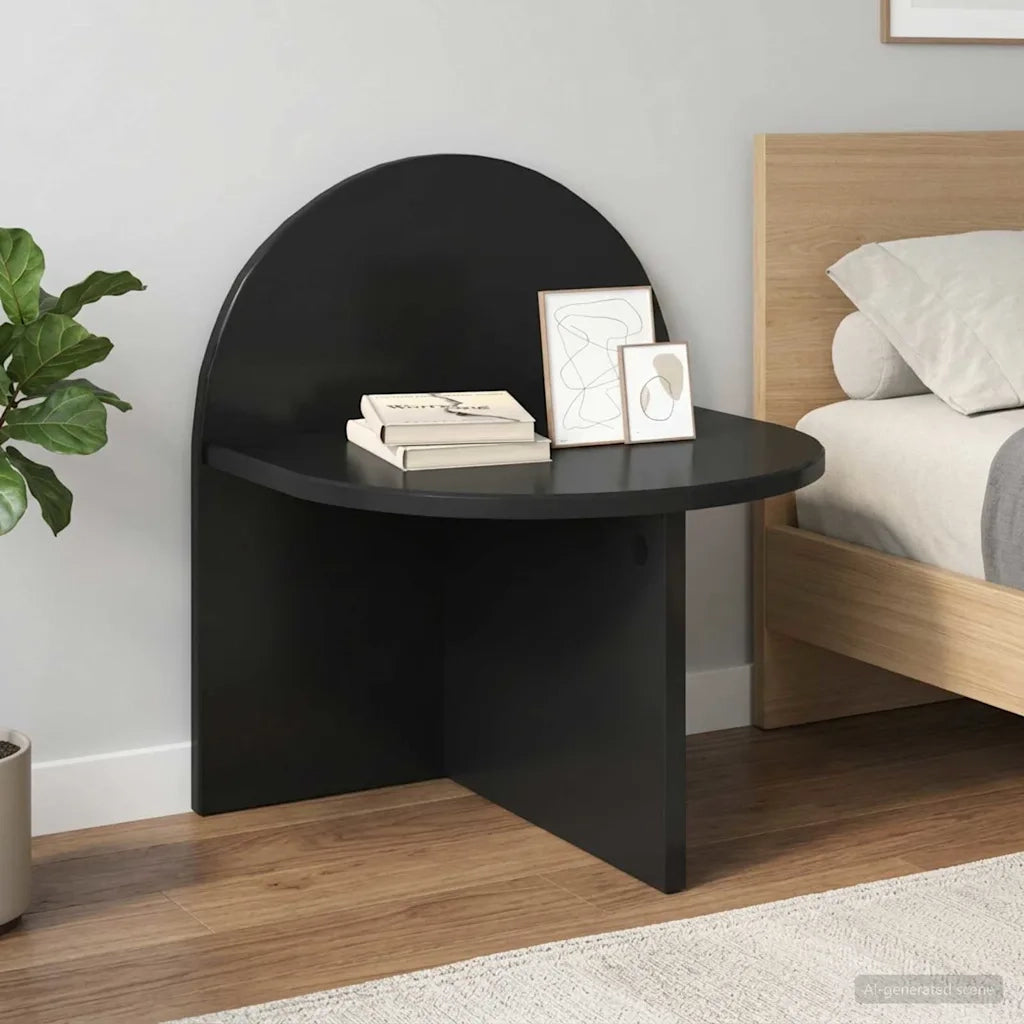 Comodino Rovere Nero 40 x 35,5 x 45,5 cm Legno ingegnerizzato 8001133