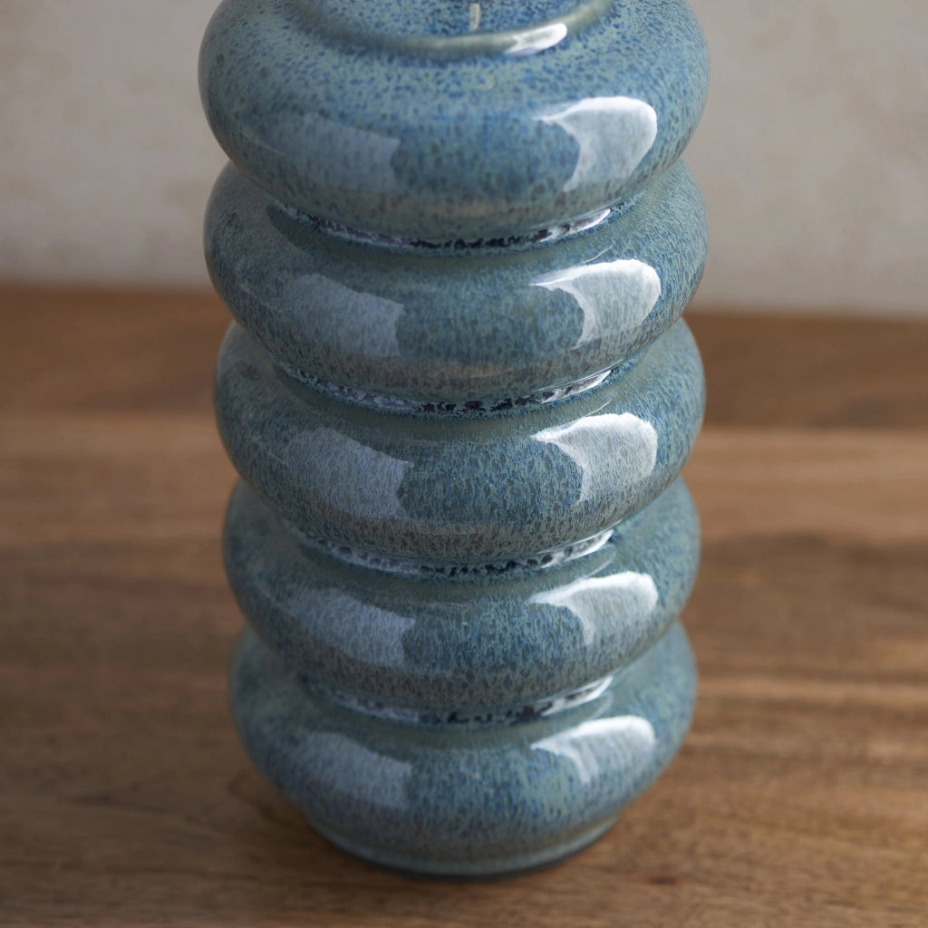 Base lampada tavolo Art Déco ceramica marina B22 Endon