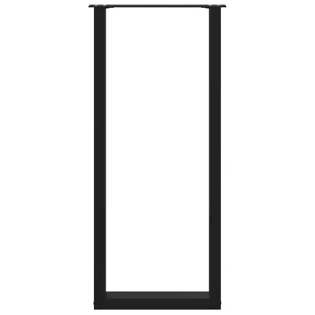 Gambe per tavolo da bar a forma di U 2 pz nere 50x(110-111) cm in acciaio 4013244