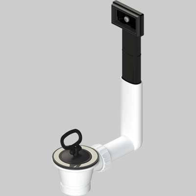 PILETTA IN PVC PER LAVELLI INOX CON TROPPO PIENO  11/2  Ø 70     L.B PLAST