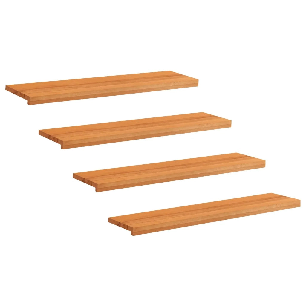 Tappeti per scale 4 pz 110 x 25 x 2 cm Marrone Chiaro 3446200