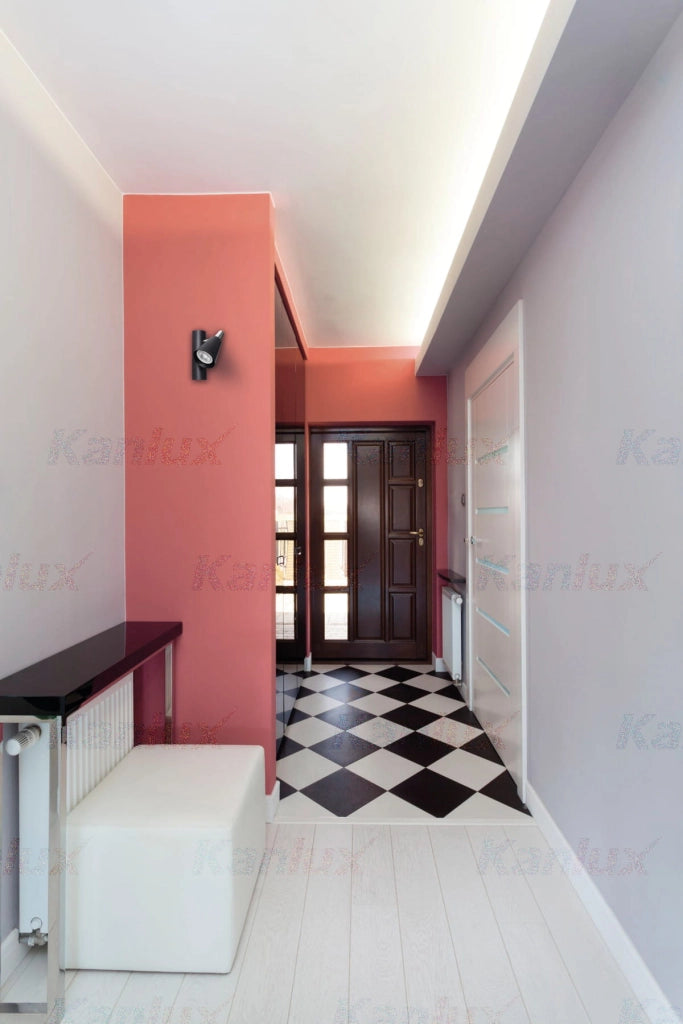 Faretto parete/soffitto Kanlux Sempra 1 luce nero/cromo GU10