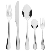 Set di posate in acciaio inox argento 30 pezzi per 6 persone Coltello Cucchiaio Forchetta Cucchiaio Forchetta per torte Design moderno