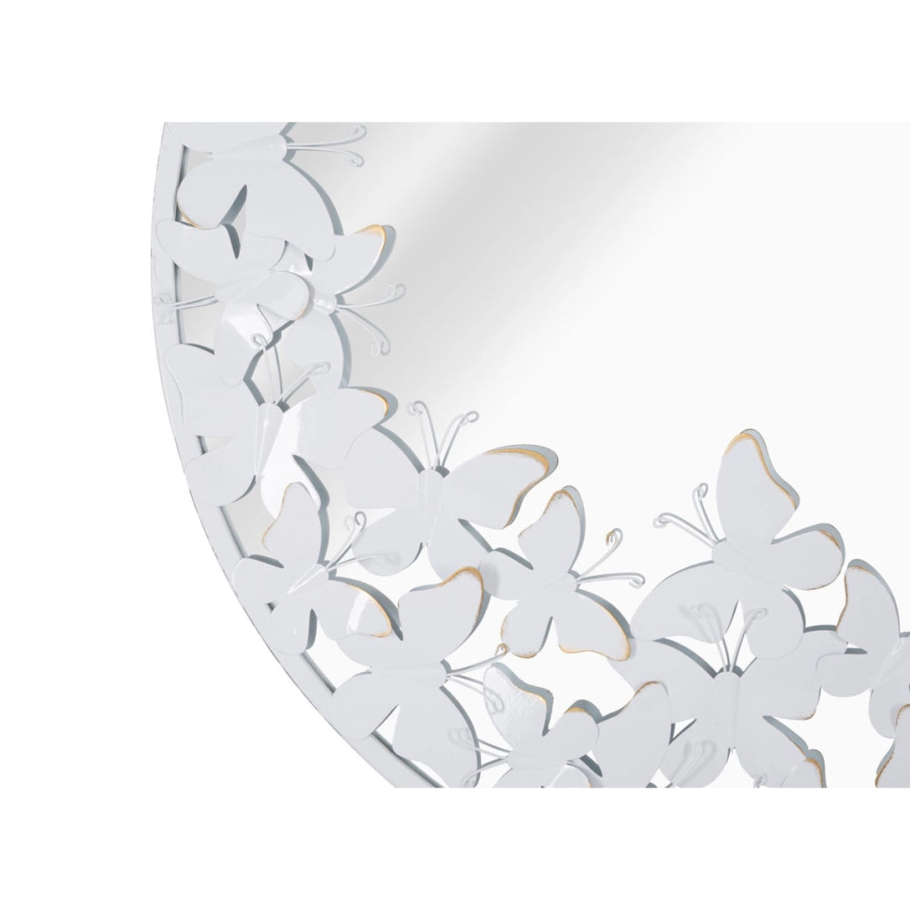 Specchio con Cornice VKH491, Bianco, Metallo, 62,5x2,3x62,5 cm