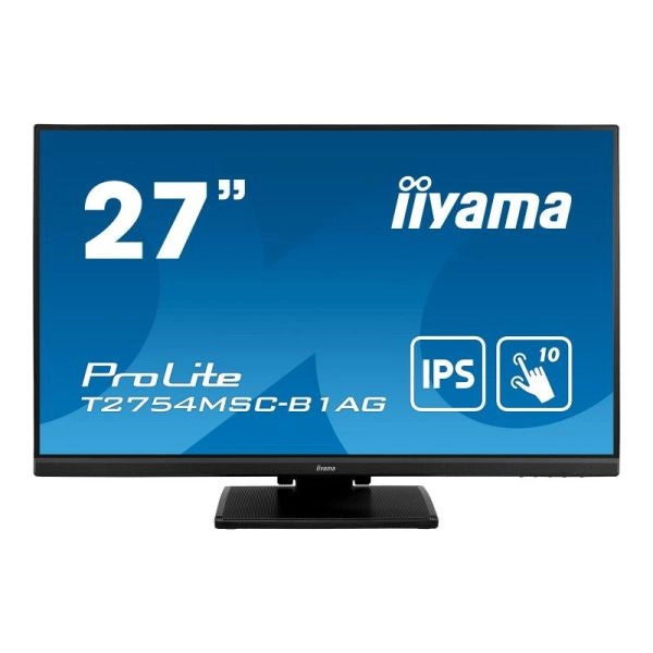 Iiyama prolite t2754msc-b1ag monitor pc 68,6 cm (27") 1920 x 1080 pixel full hd led touch screen multi utente nero - 128659