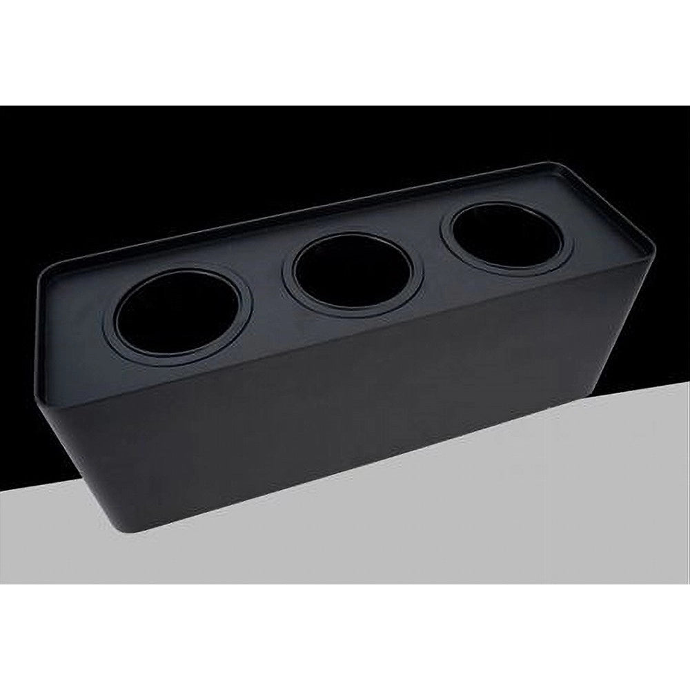 Trade Shop - Porta Faretto Triplo Orientabile Da Soffitto Nero Per Faretto Gu10 Gu5.3 P34-n3 -