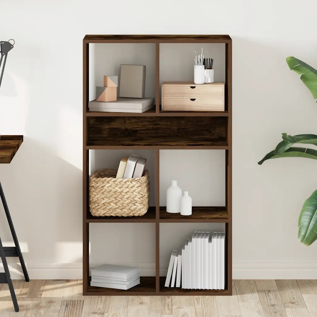 Libreria Rovere Fumo 66x31x112 cm in Legno Multistrato 860305