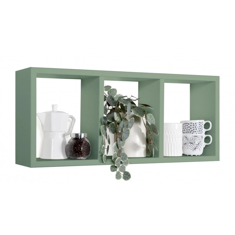 Mensola da Muro, Libreria Sospesa, Libreria da Parete, Scaffale da Parete, Verde Acqua Marina, 70x30 p15,5 cm - Tristano