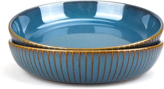 Set di pastabord ceramico premium da 2 pezzi - Servizio di alta qualità per piatti di pasta e di carne