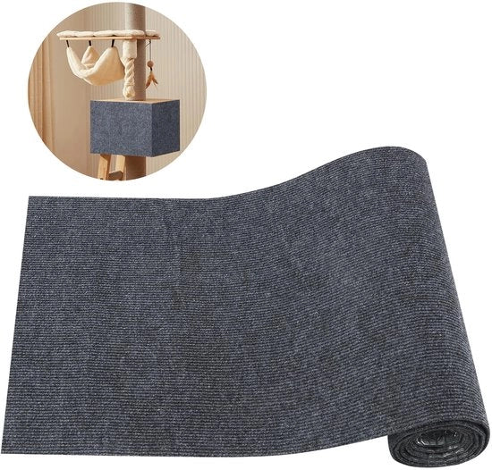 Mat per gatto autofissante 200cm x 30cm, gatto autofissante, piastra per gatto, tappeto per divano gatto mobili gatto, lavorazione del legno DIY (grigio)
