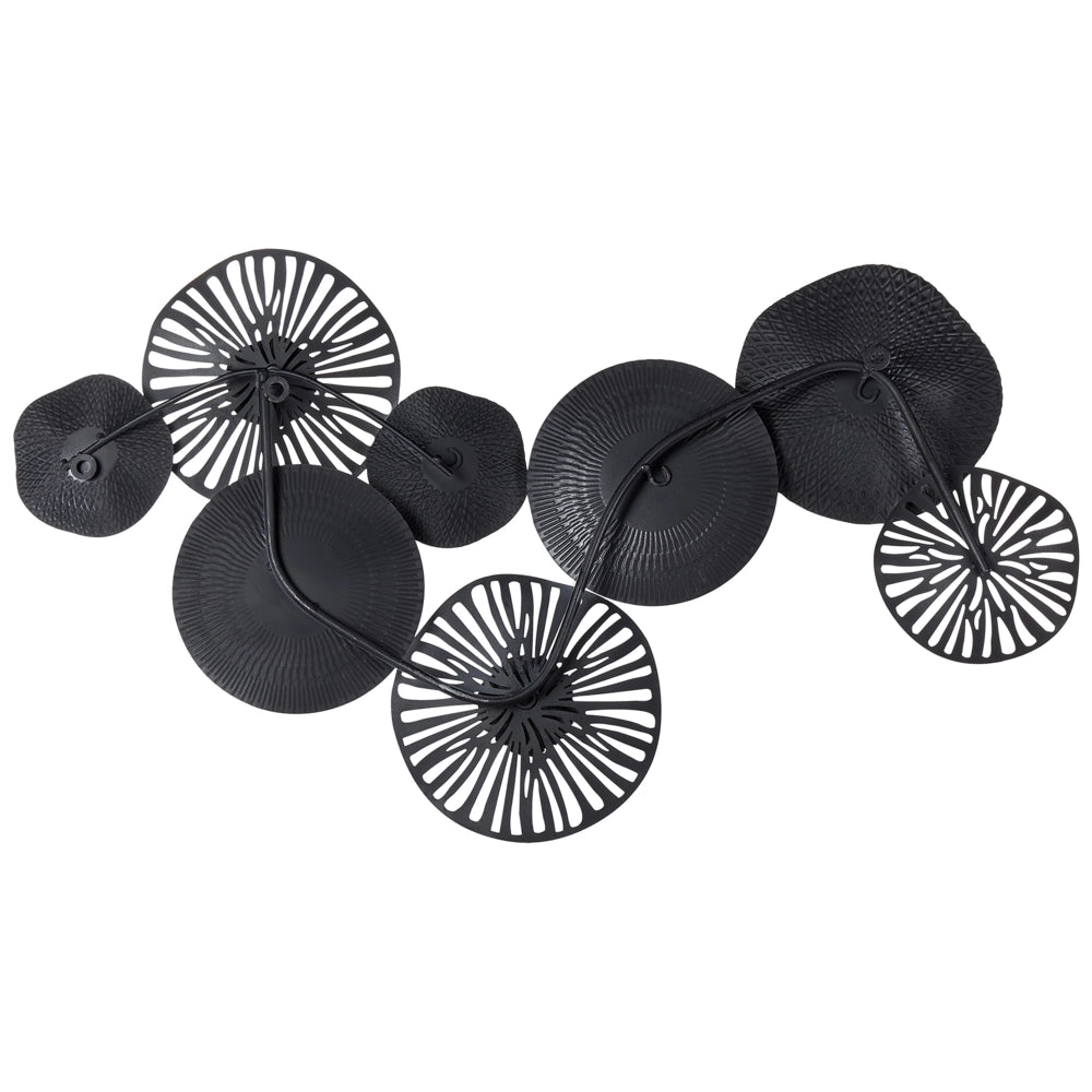 Decorazione da parete moderna da parete in ferro nero e grigio fatta a mano 78 x 49 cm accessorio industriale moderno