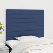 Testiera-Testata-Testiera Decorativa Blu 100x5x118/128 cm Tessuto 217982