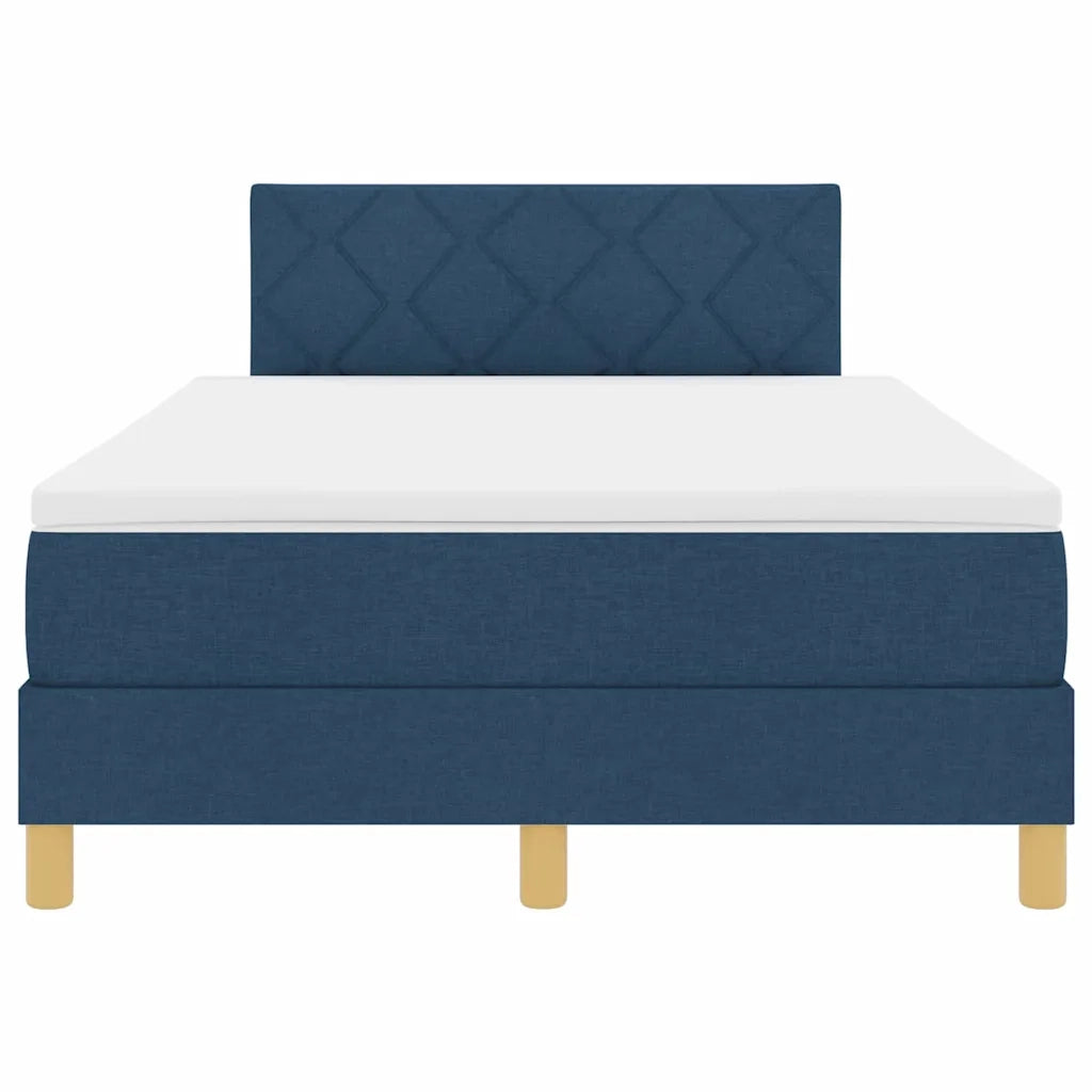 Letto a molle con cuscino con testiera Blu 120 x 190 cm Tessuto 3338985