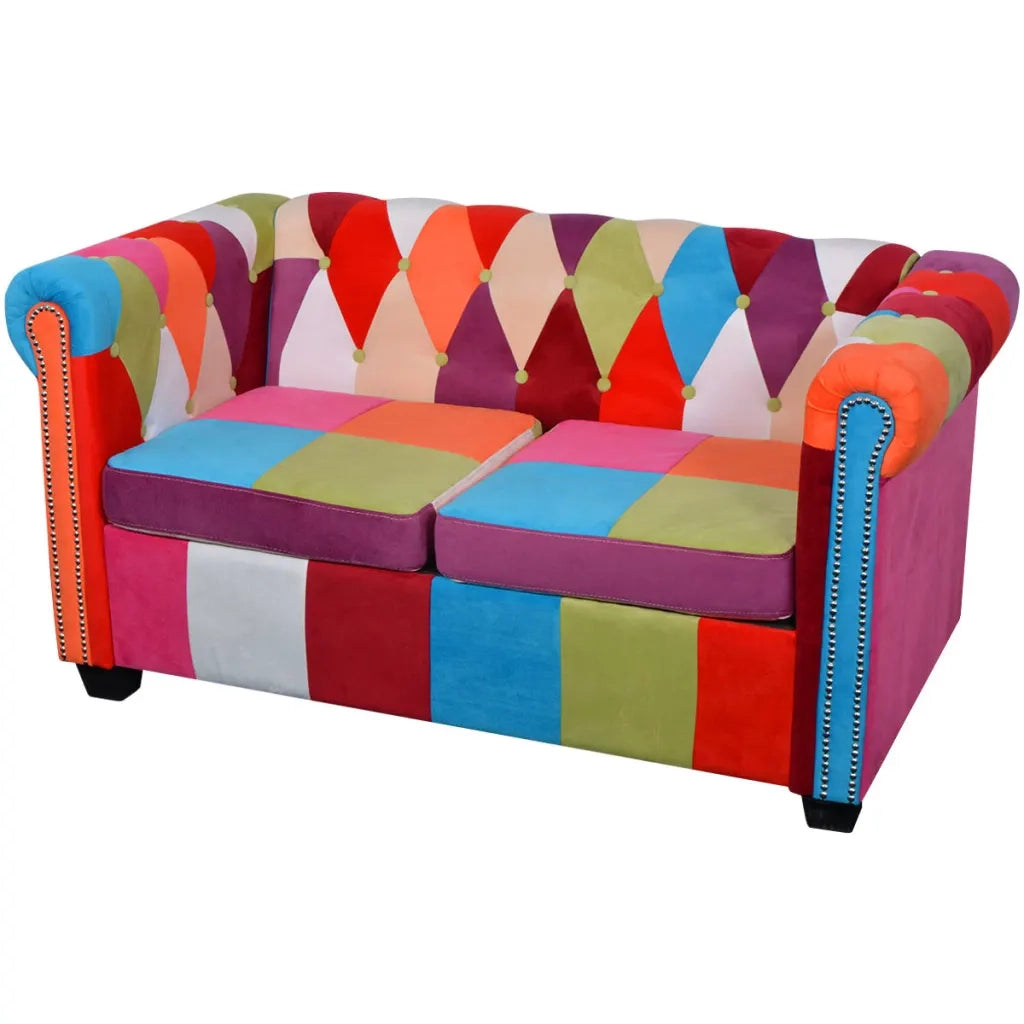 Chesterfield Divano a 2 Posti in Tessuto cod mxl 25297