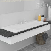 Lavabo da Incasso-Lavandino-Lavello 101x39,5x18,5 cm in Ceramica Bianco