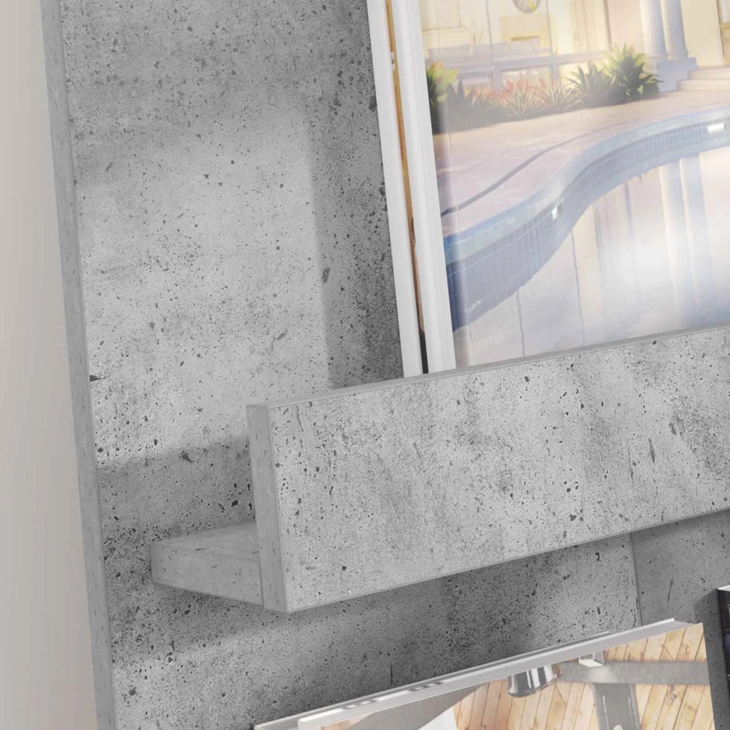 Scaffale per riviste Grigio cemento 51 x 11 x 102 cm CFW2159118