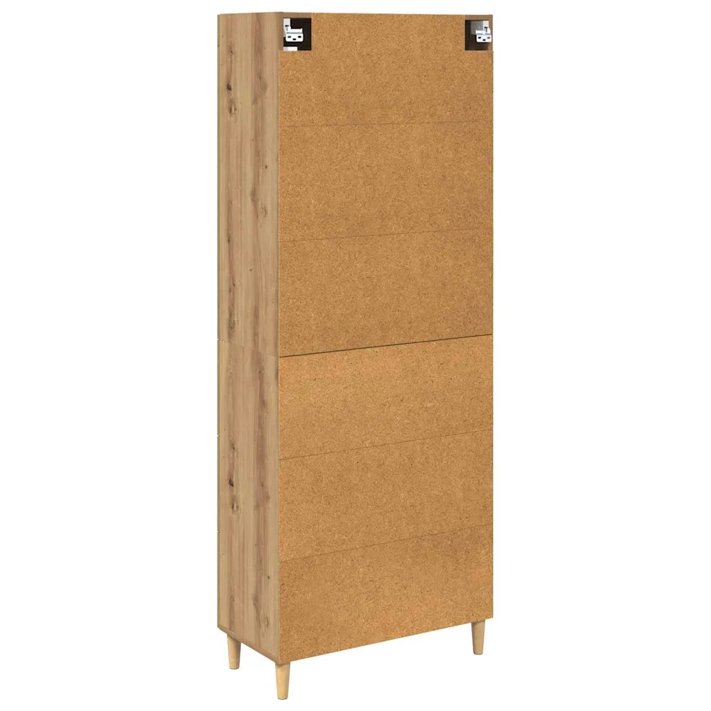 Credenza | Madia | Buffet da pranzo | Armadio da pranzo con cassetto Rovere artigianale 69,5 x 34 x 180 cm