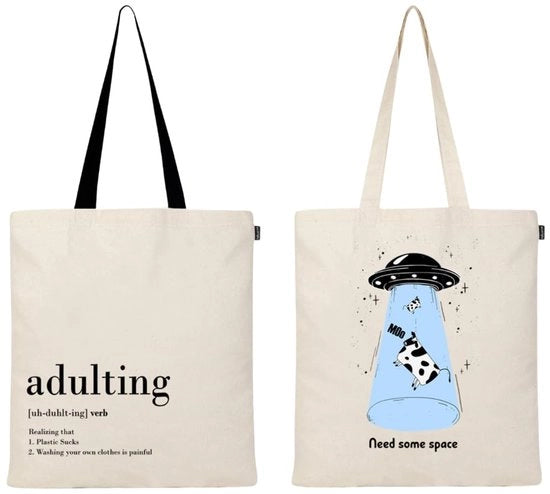 Borsa a Tela Estetica per Donna, Carina, di Ultima Moda e Riciclabile, Borse di Coton per Scuola, Shopping, Palestra, Biblioteca e Spiaggia, Ideale per Spese di Cognome