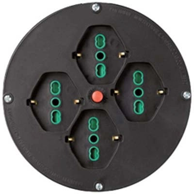 DISCO PRESE X AVVOLGICAVO FME  MM 145 2P+T 16A BIPASSO SCHUKO X4