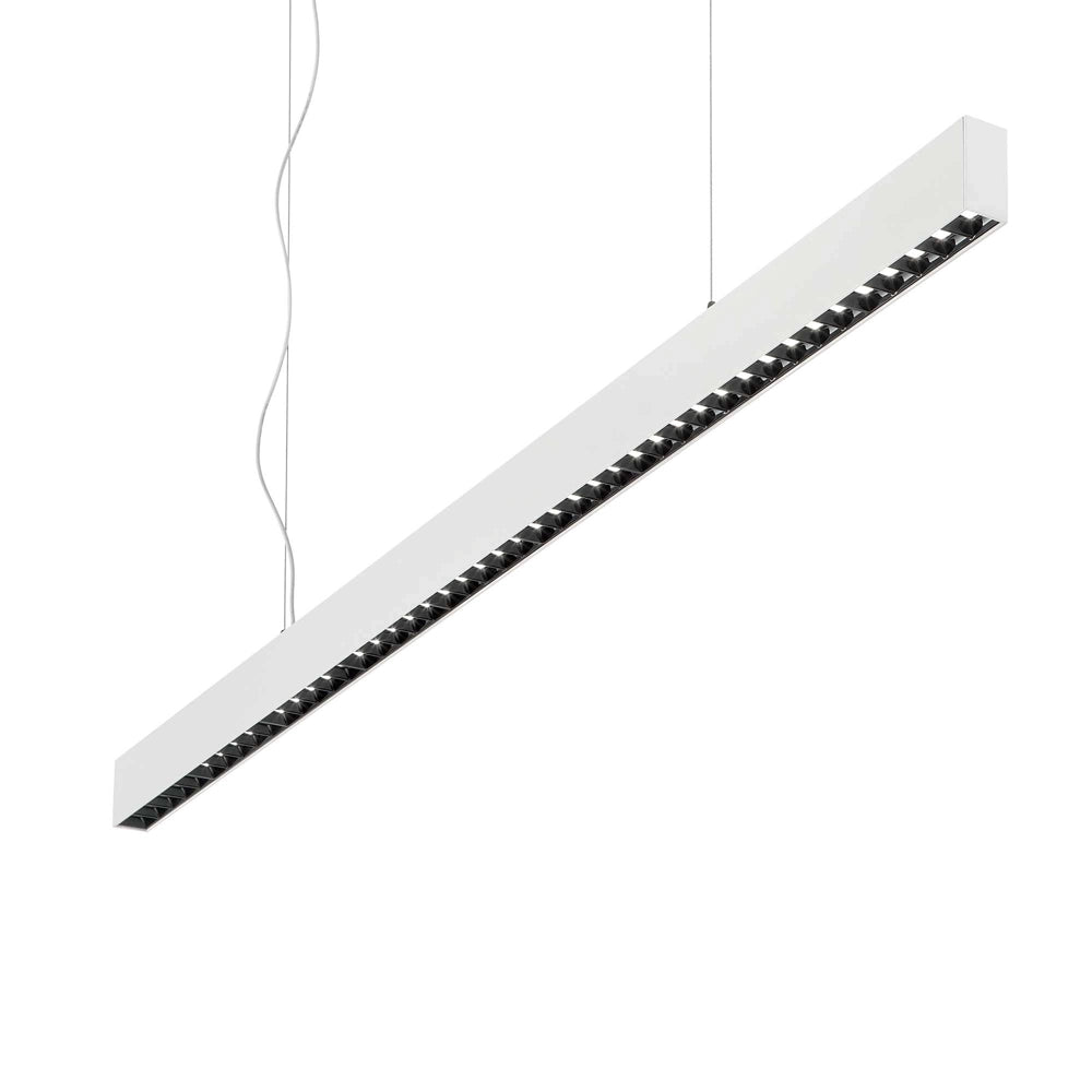 Lampada Lineare Office Alluminio Bianco Led 30W 4000K Luce Naturale