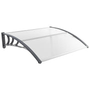 Pensilina per portafinestra 122 x 99 x 28 cm protezione da pioggia e sole design contemporaneo policarbonato bianco 20_0010424