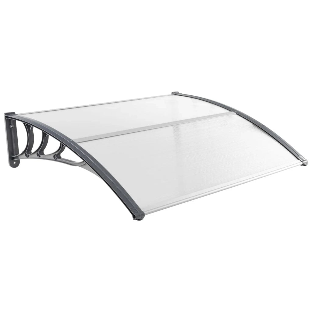 Pensilina per portafinestra 122 x 99 x 28 cm protezione da pioggia e sole design contemporaneo policarbonato bianco 20_0010424