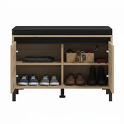 Varmo, Mobile da Ingresso un Ripiano, 80x40x57h cm Marrone Rovere Nodi