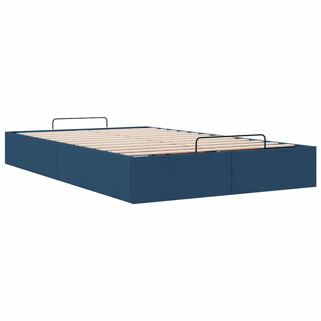 Struttura Letto Pouf senza Materasso Blu 120x190 cm in Tessuto 3310867